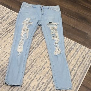 SWS Denim High Rise Super Skinny Ripped Jeans